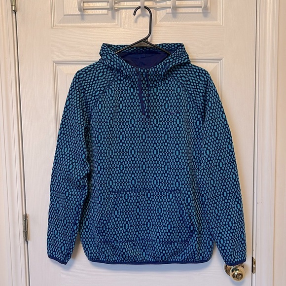 Nike Therma-fit Blue Hoodie w/ Polka Dot Print Women’s Sz. Large - Picture 1 of 7